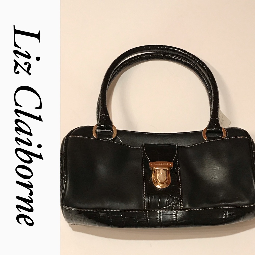 NWT LIZ CLAIBORNE PURSE HANDBAG CLUTCH SMALL BLACK - Picture 2 of 12